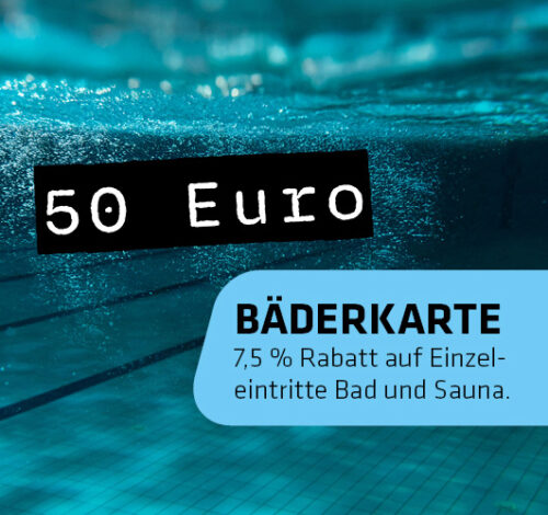 <div>Die Bäderkarte kann digital in einer Wallet gespeichert werden. 
</div><div>
</div><div><br></div><div>Auf Wunsch kann die Bäderkarte auf ein Armband übertragen werden womit ein direkter Zugang über das Drehkreuz möglich ist. Der Kauf eines Eintritts am Verkaufsautomaten ist dann nicht nötig.  
</div><div>
</div><div><br></div><div>Die Bäderkarte ist in der Möllner Welle, dem Aqua Siwa und dem Travebad nutzbar.</div><div>
</div><div>
</div>